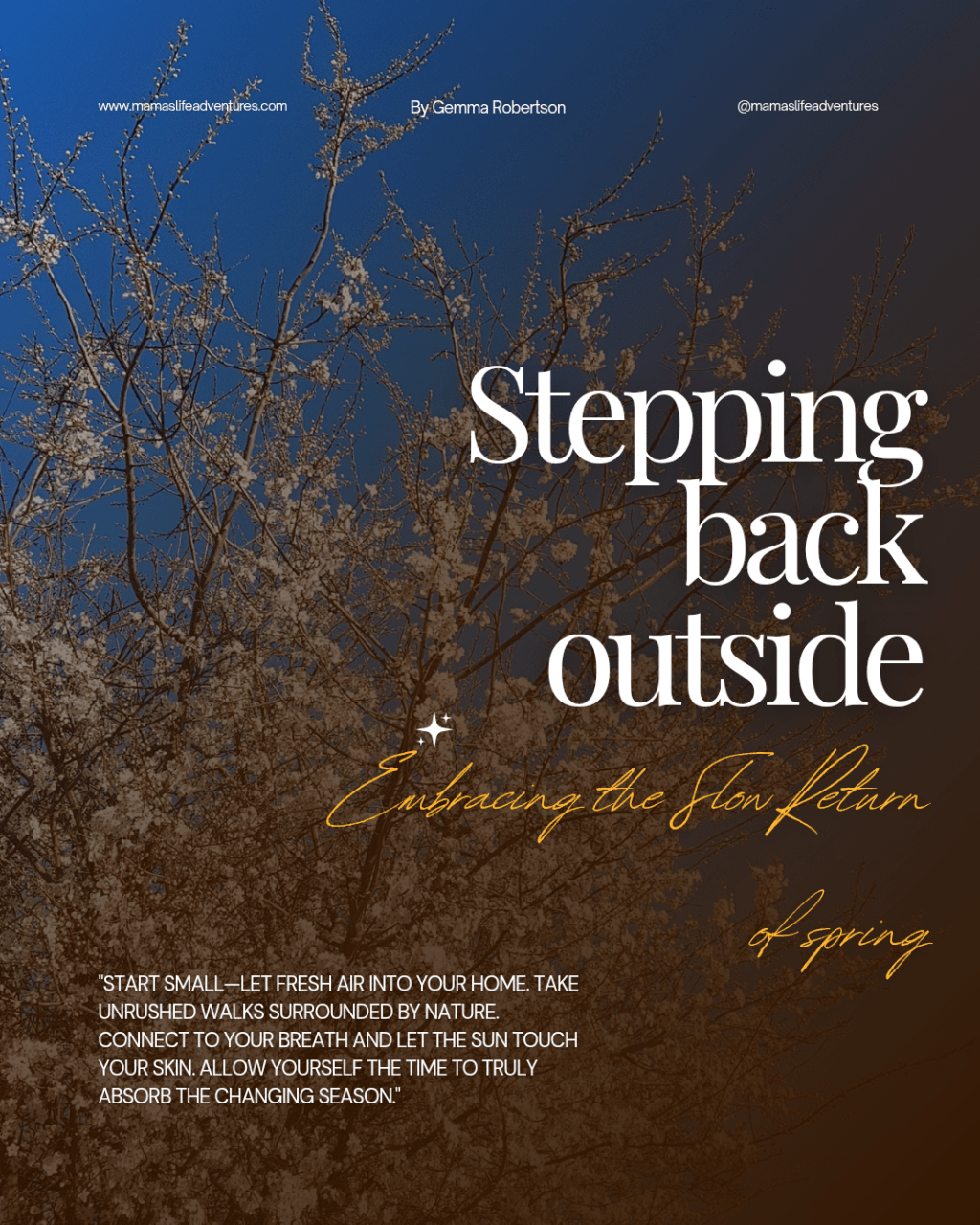 Stepping Back Outside: Embracing the Slow Return of&nbsp;Spring